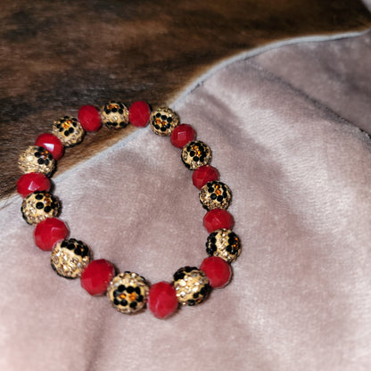 Sparkle Bracelets Red and Leopard Sparkle by The Rustic Redbud Boutique | The Rustic Redbud Boutique