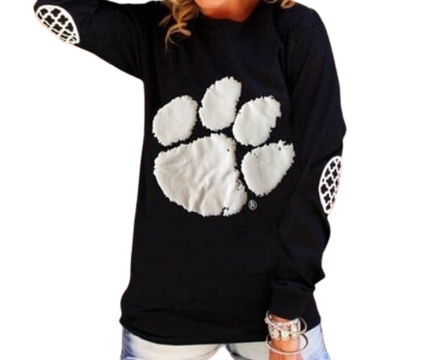 Big Paw Long Sleeve Tee Small Shirts & Tops by The Rustic Redbud | The Rustic Redbud Boutique