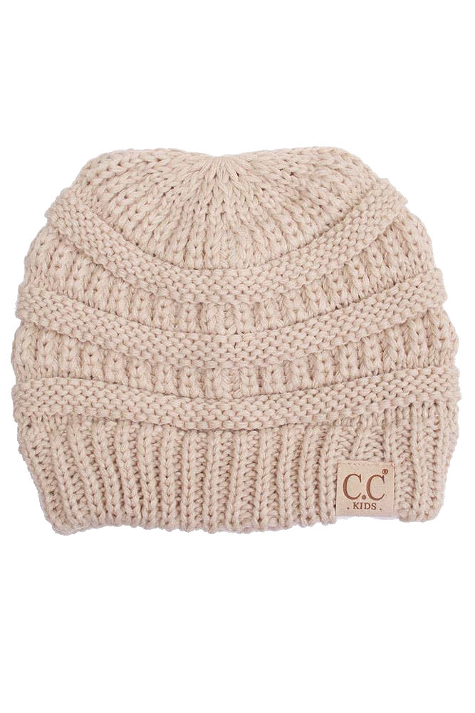 C.C kids Solid Beanie - Cream Apparel & Accessories by The Rustic Redbud | The Rustic Redbud Boutique
