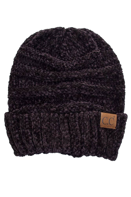 C.C Oversized Chenille Beanie - Black Apparel & Accessories by The Rustic Redbud | The Rustic Redbud Boutique