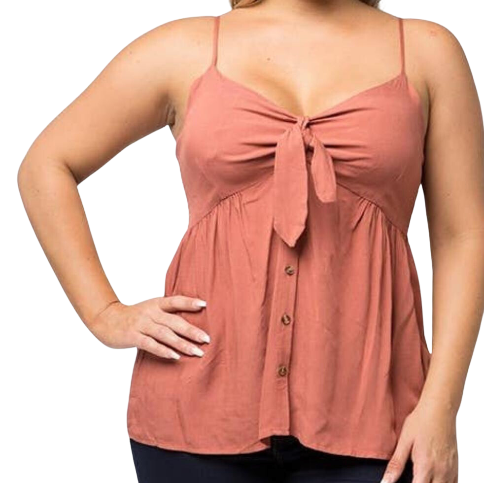 Curvy Tie Front Babydoll Top 3XL Clothing by The Rustic Redbud | The Rustic Redbud Boutique