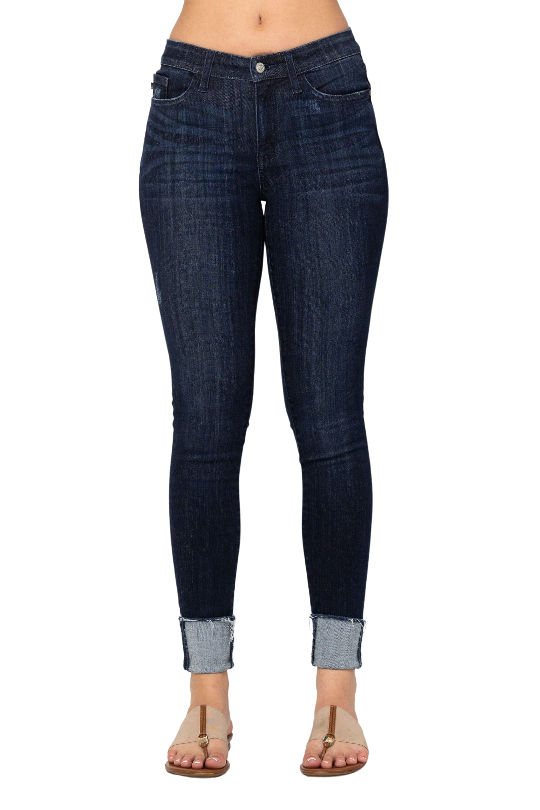 Judy Blue Midrise Cuffed Skinny Long/Tall Jeans jeans by The Rustic Redbud | The Rustic Redbud Boutique